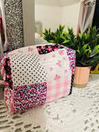 Preppy Patchwork Regular Makeup Bag