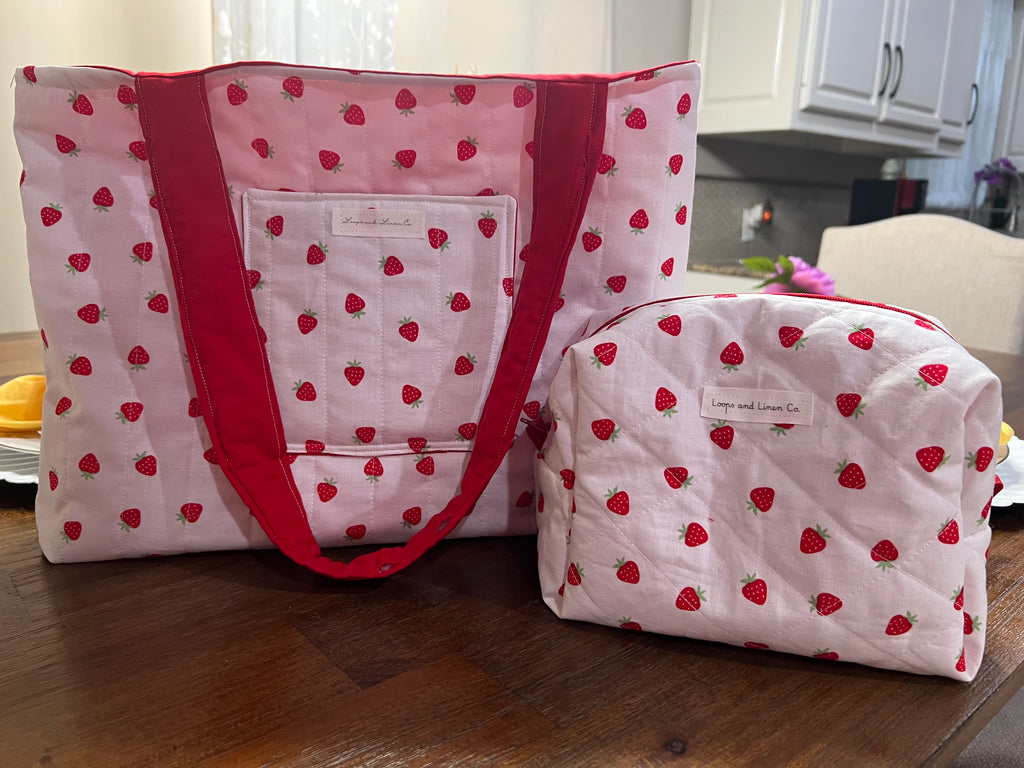 Strawberries and Cream Tote Bag