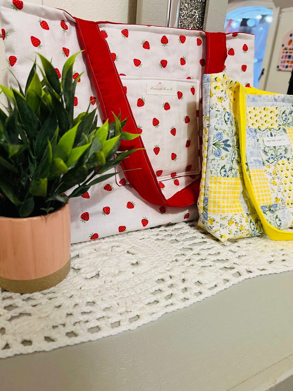 Strawberries and Cream Tote Bag