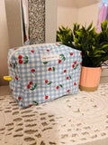 Gingham Cherries Regular Makeup Bags