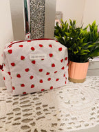 Strawberries and Cream Regular Makeup Bag
