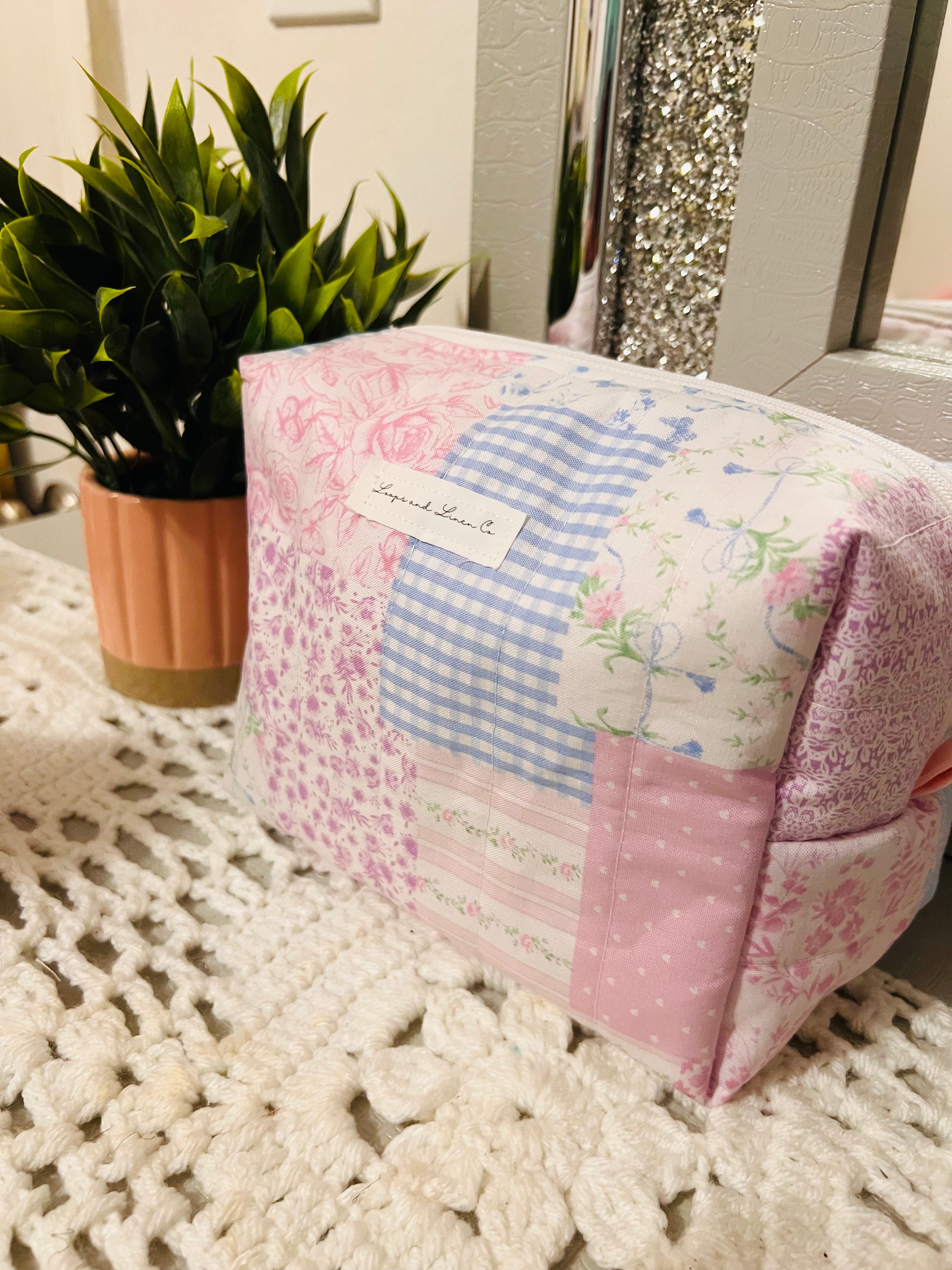 Pastel Patchwork Regular Makeup Bag