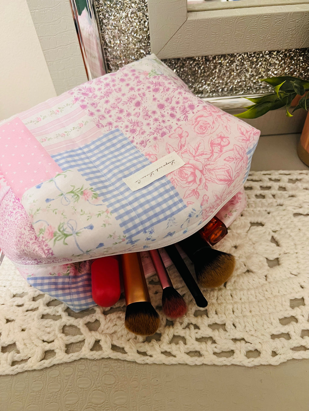 Pastel Patchwork Regular Makeup Bag