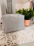 White & Black Polka Dot Regular Makeup Bag