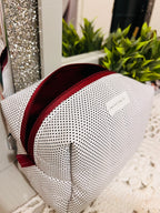 White & Black Polka Dot Regular Makeup Bag