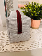 White & Black Polka Dot Regular Makeup Bag