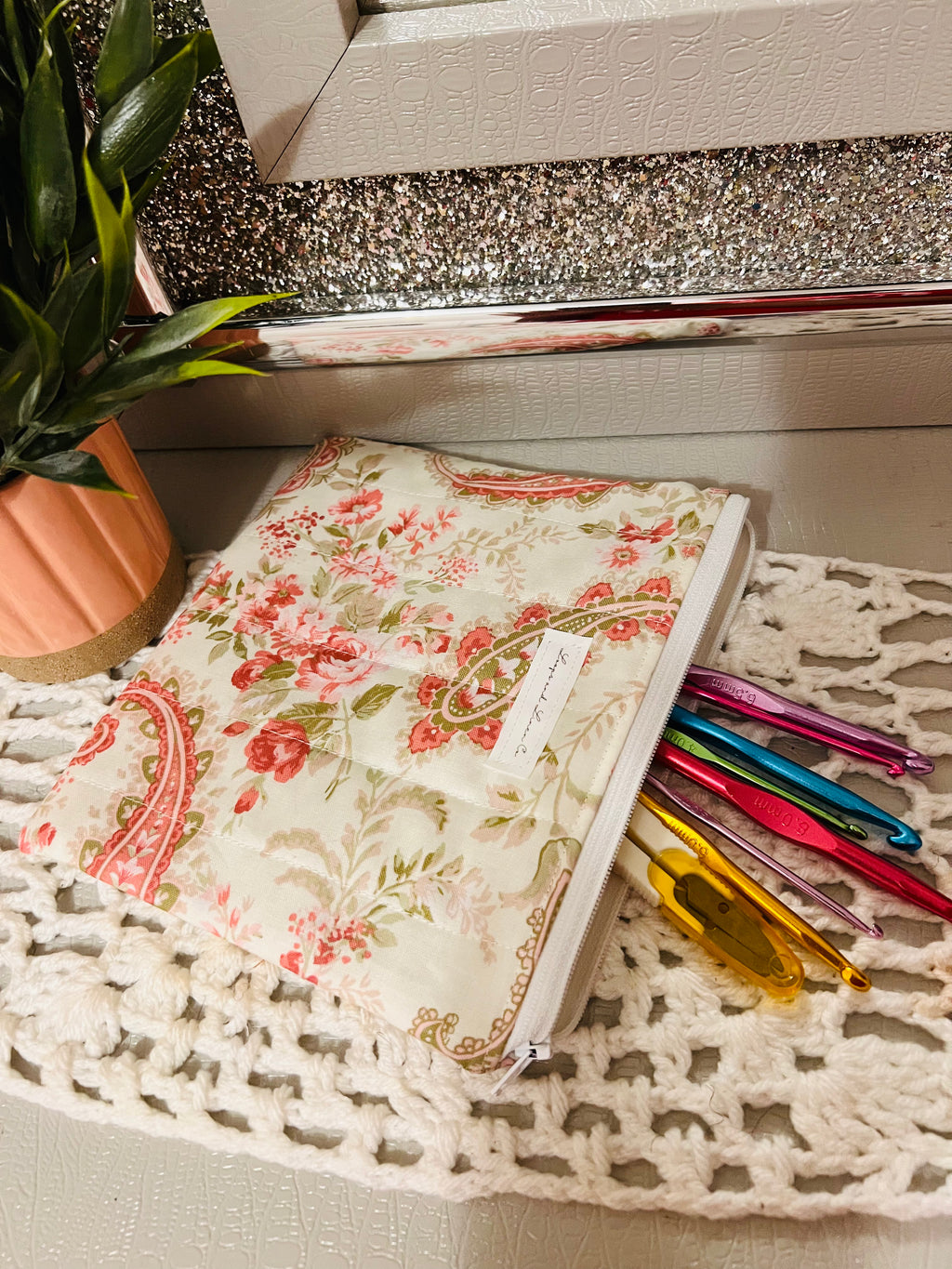 Rose Paisley Pouch
