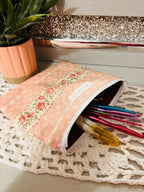 Pink & Cream Floral Pouch