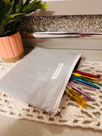 White & Black Polka Dot Pouch