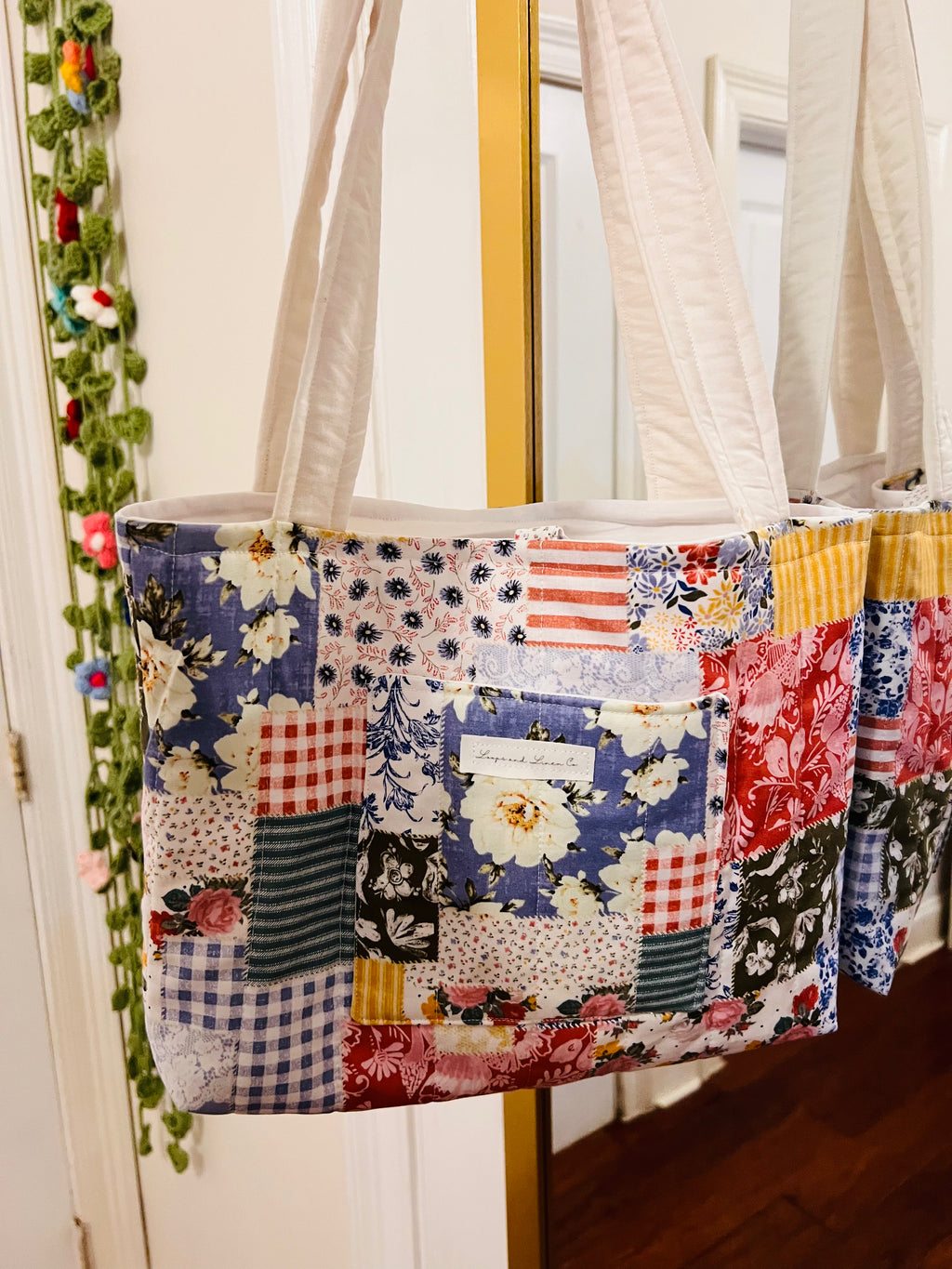 Boho Patchwork Tote Bag