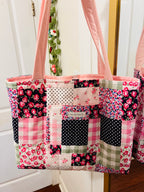 Preppy Patchwork Tote Bag