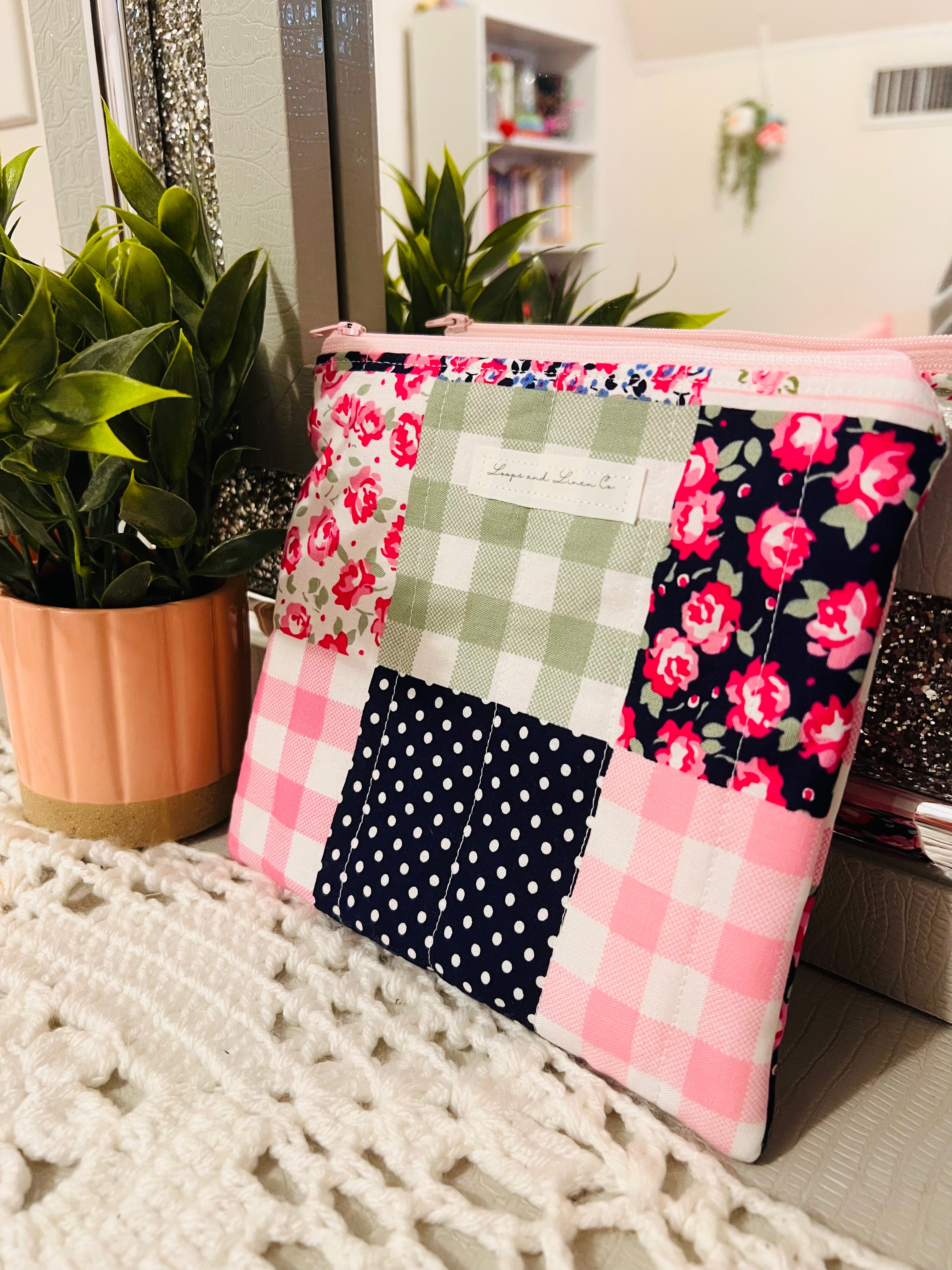 Preppy Patchwork Pouch