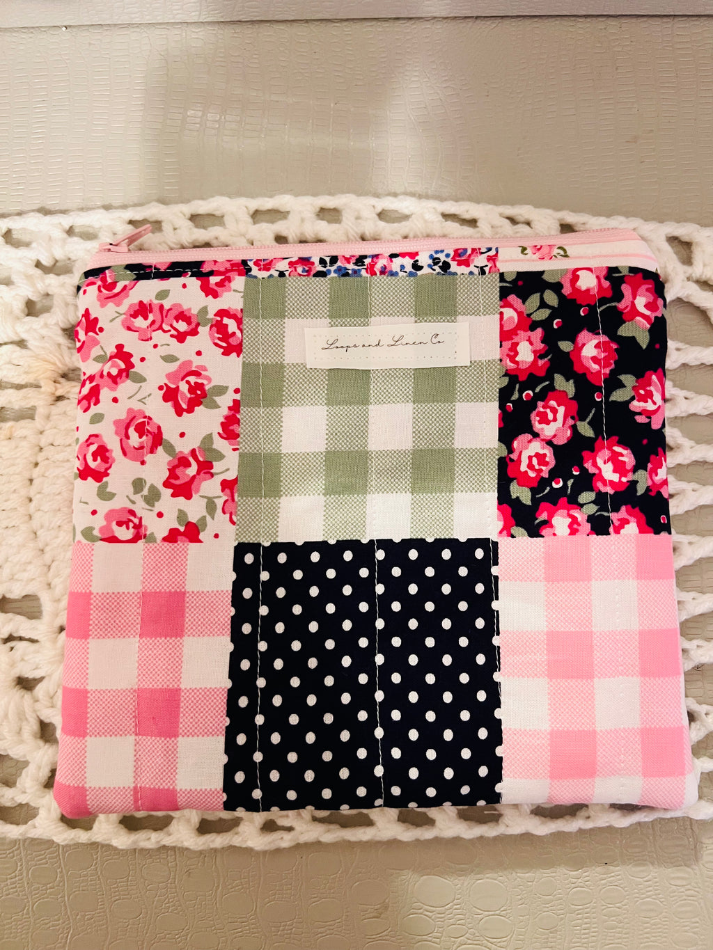 Preppy Patchwork Pouch
