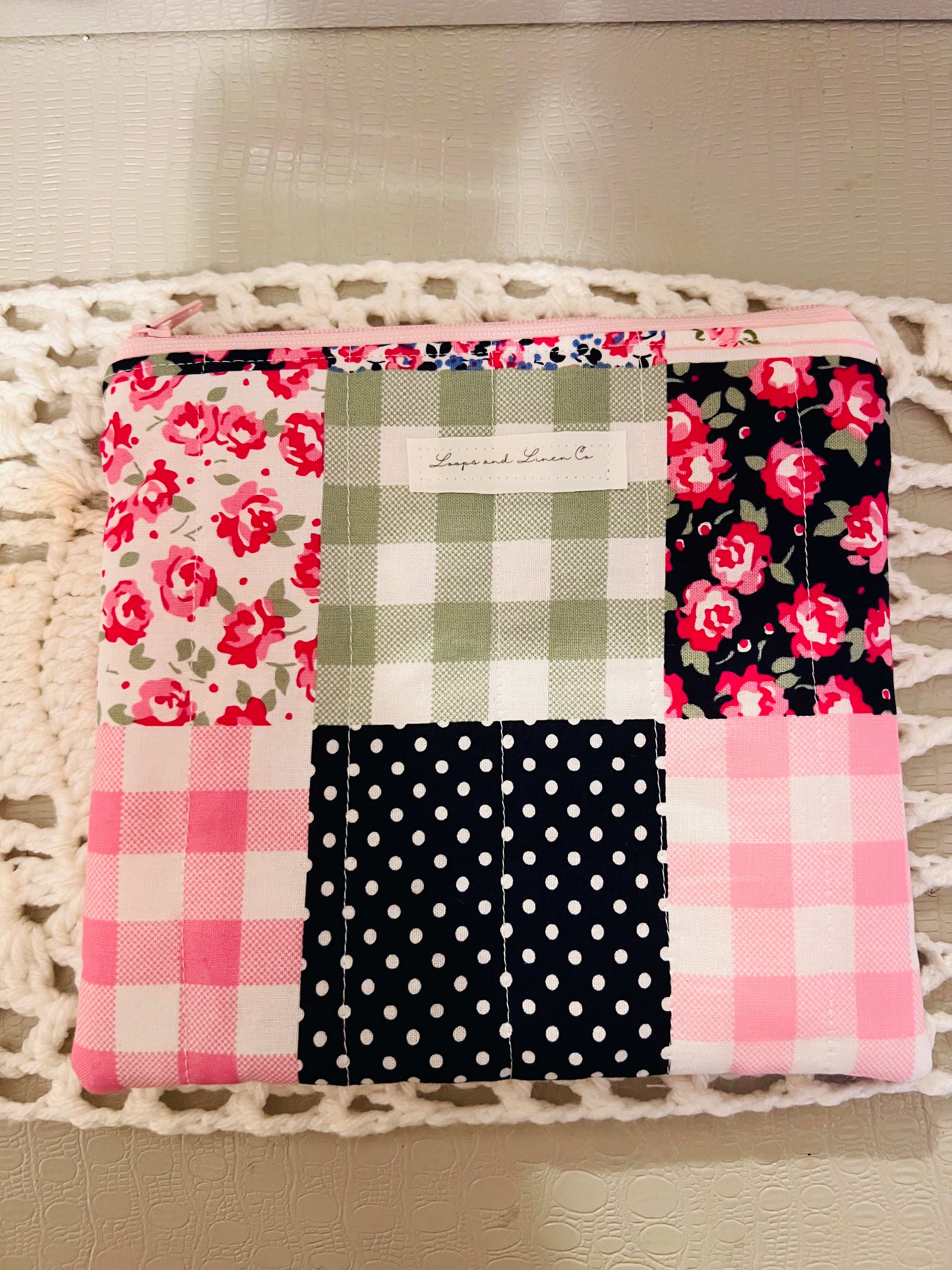 Preppy Patchwork Pouch