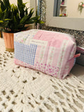 Pastel Patchwork Mini Makeup Bag