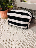 Parisian Stripe Mini Makeup Bag